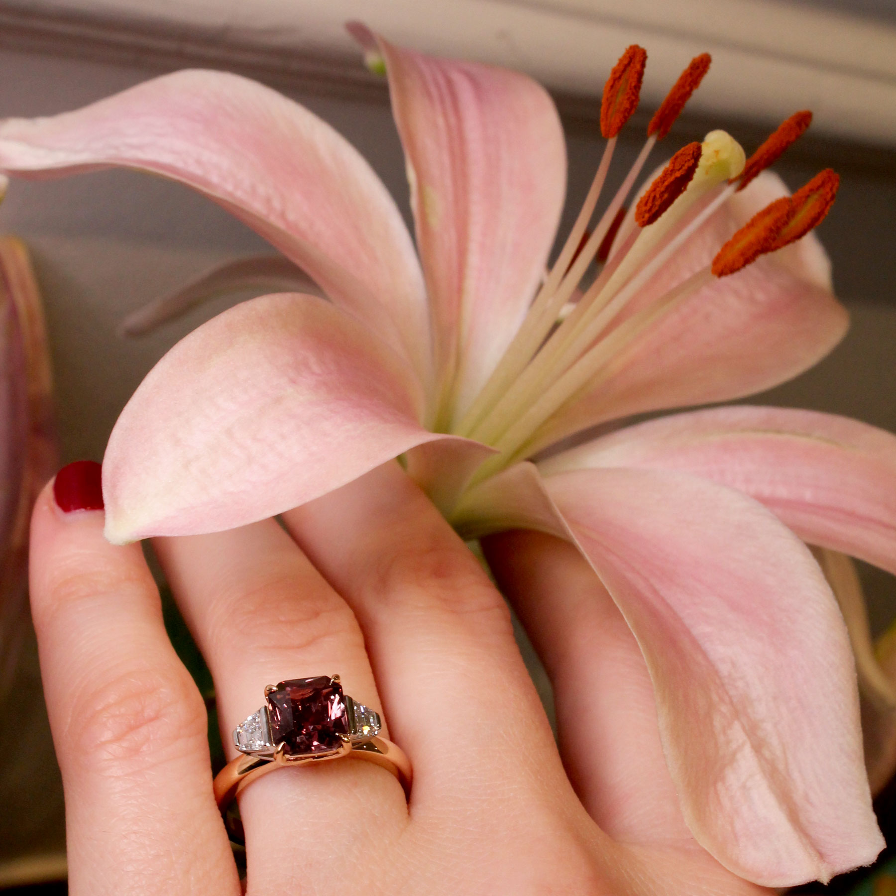 Pink alternative for your engagement rings by Hirsh London