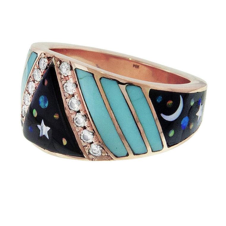 Galaxy opal ring by Jacquie Aiche