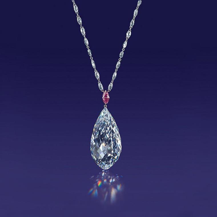 Christie's Hong Kong briolette diamond pendant necklace