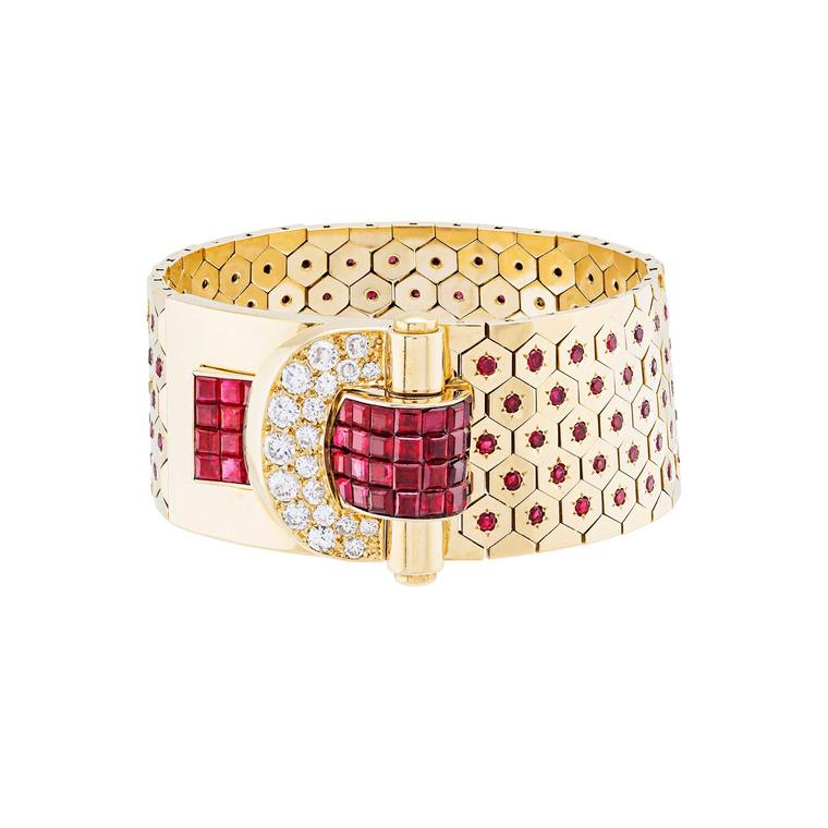 Van Cleef & Arpels Ludo Hexagone bracelet with mystery set rubies