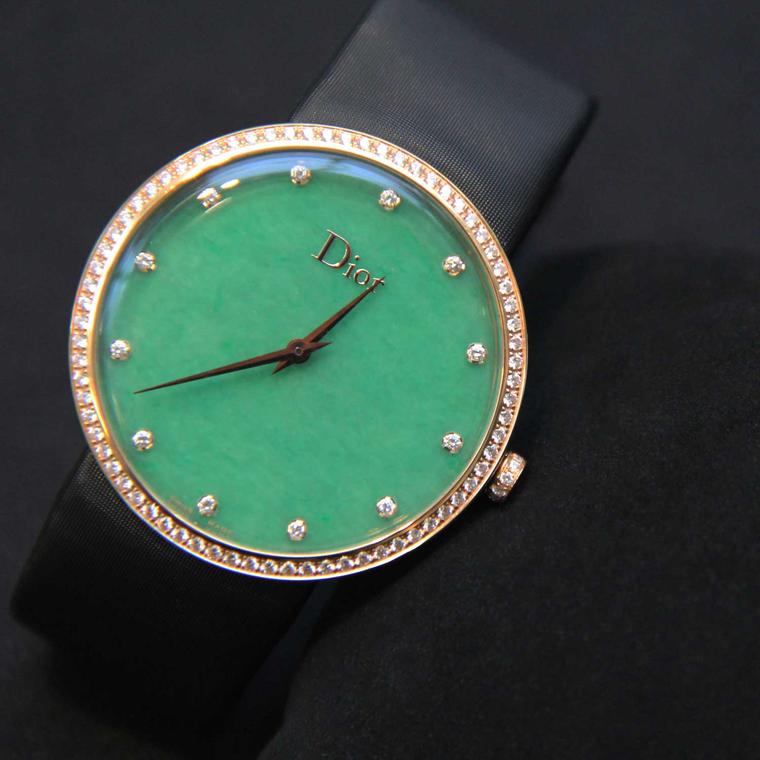 La D de Dior watch with jade dial