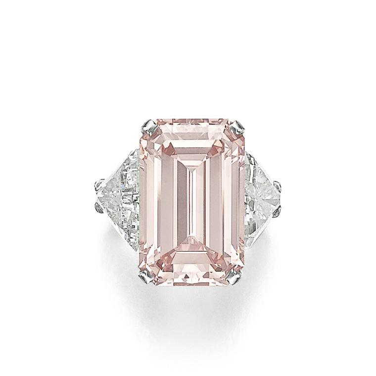 Fancy Intense pink diamond ring