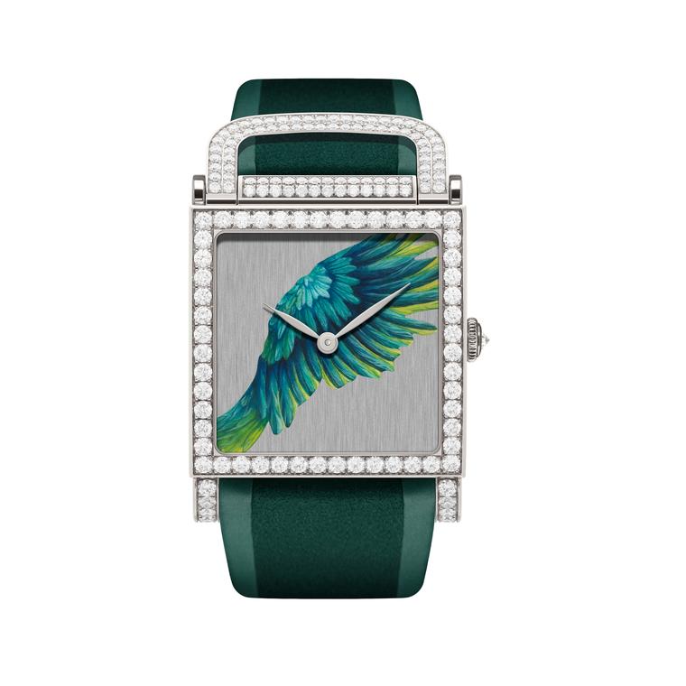 Green Parrot Wing Dome Watch