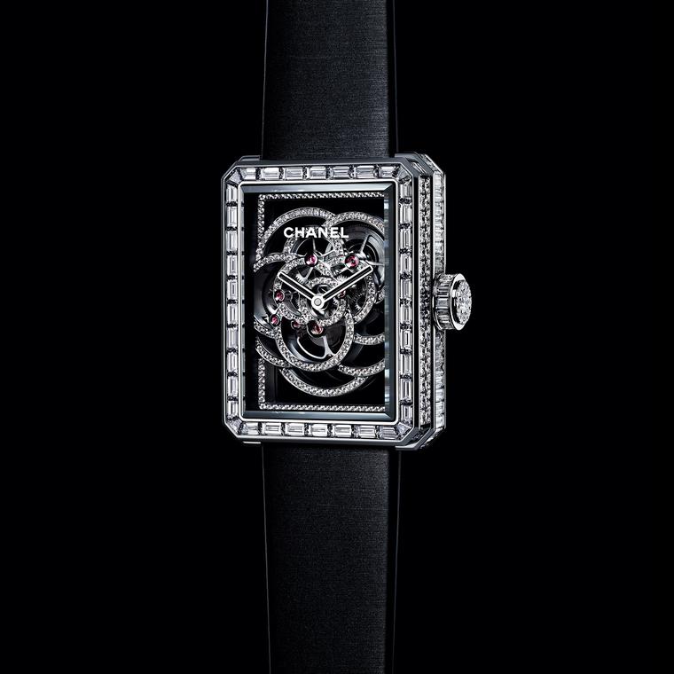 Chanel Premiere Camelia Skeletonised watch