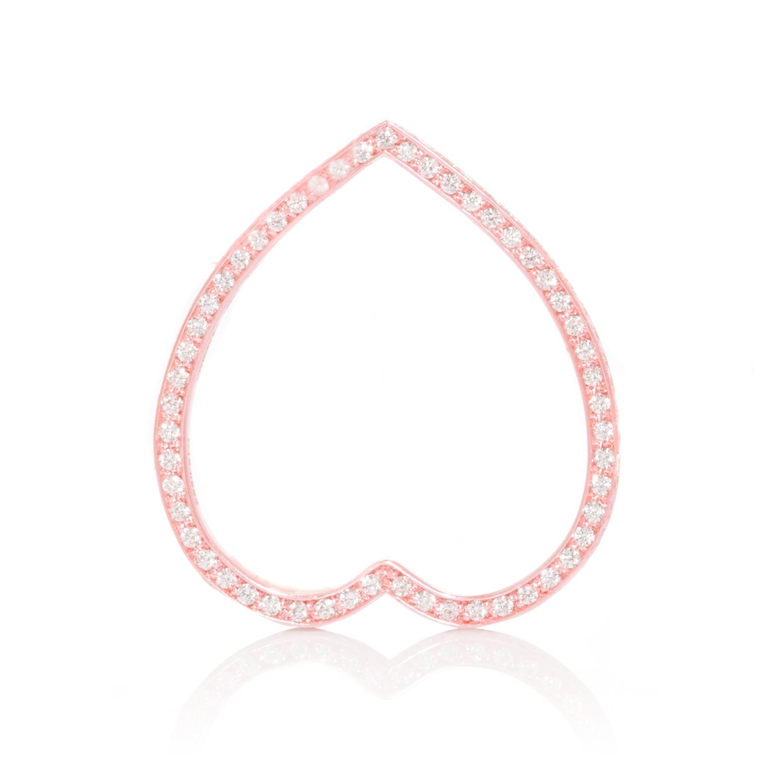 Repossi pink and white diamond ring