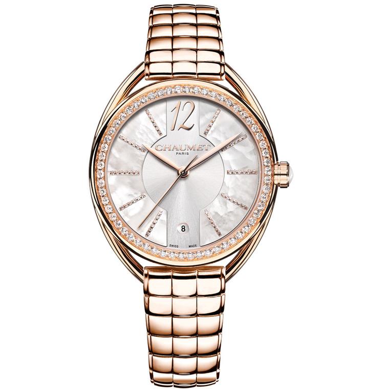 Liens Lumière 33mm automatic watch in pink gold