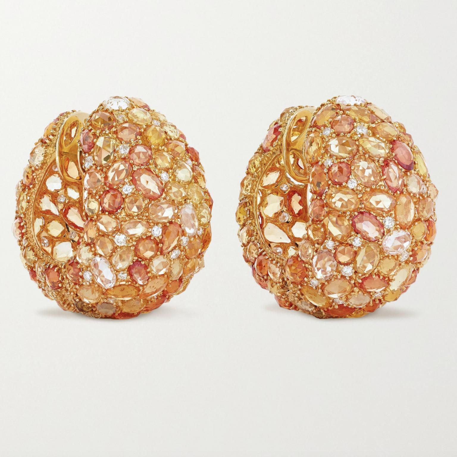 Sapphire and diamond earrings by Lorraine Schwartz