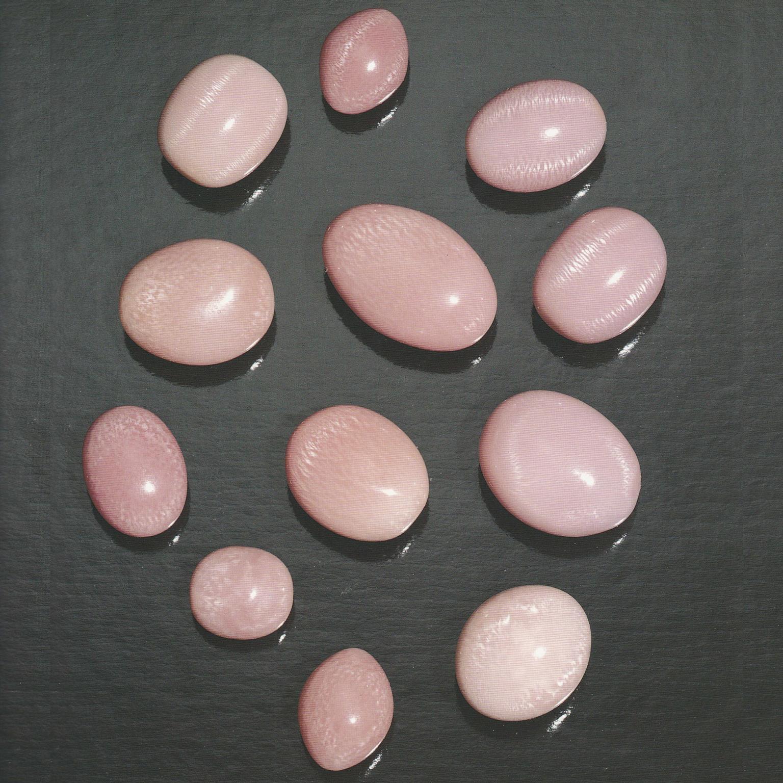 Group of pink conch pearls
