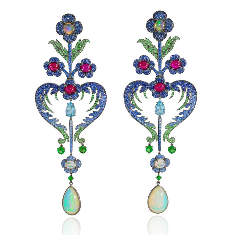 Lydia Courteille Topkapi opal earrings