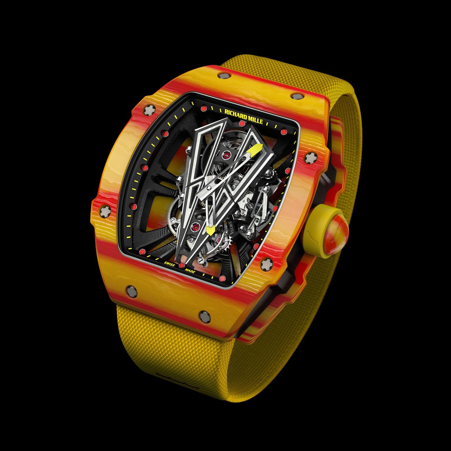 Rafael Nadal Richard Mille RM 27-03 watch skeletonised bridges