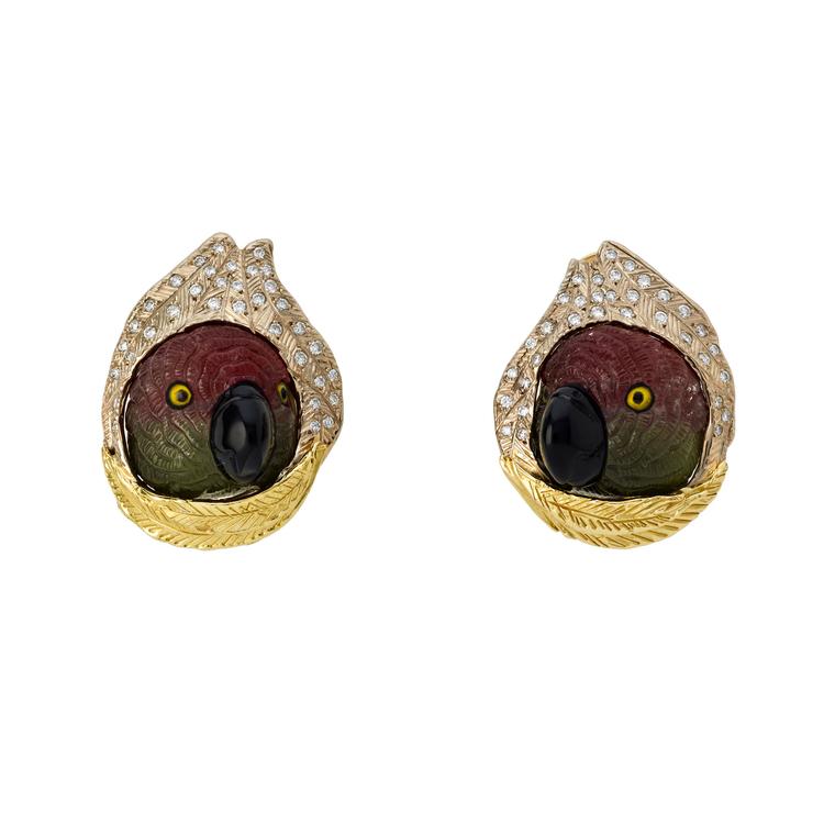Elizabeth Gage Parrot earrings