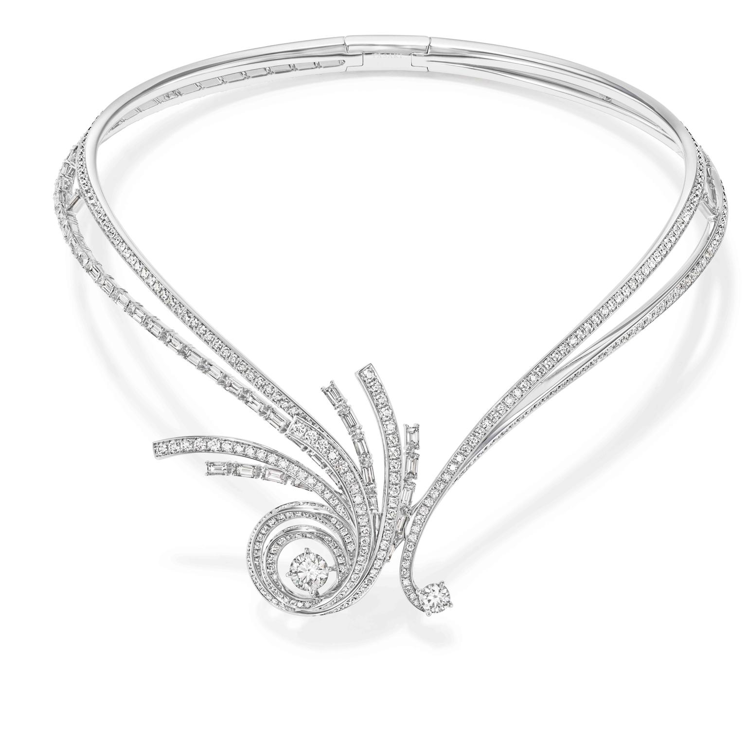 Swirl Necklace by Tasaki - high jewellery collection 2023 (16.22ct, Baguette Cut, Round Brilliant Cut)