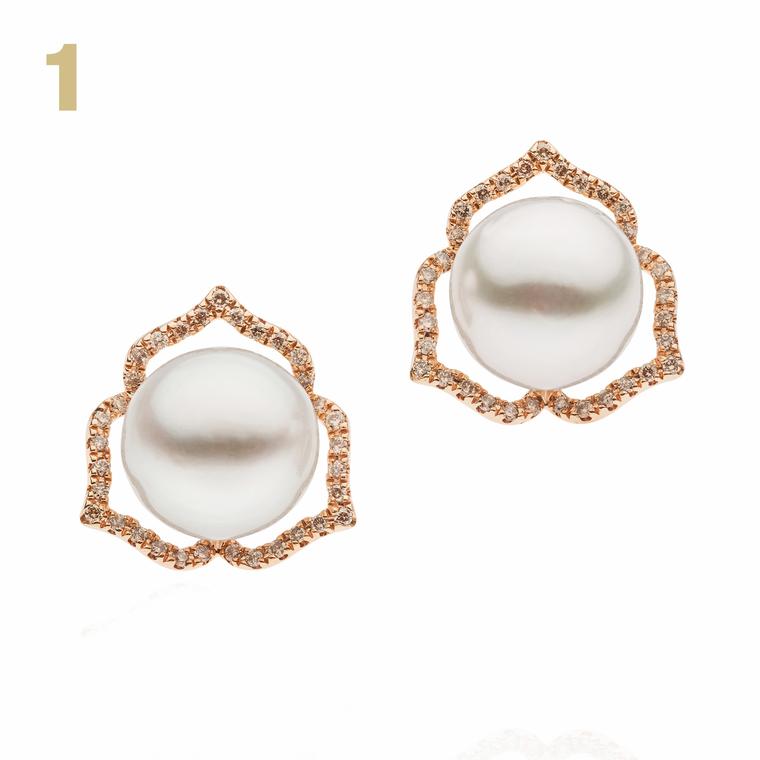 Autore diamond and pearl earrings