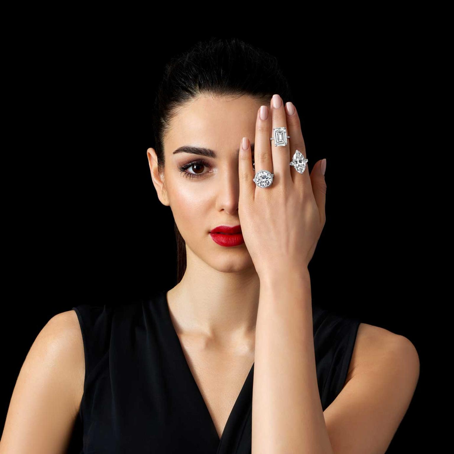Nour portrait with diamond rings