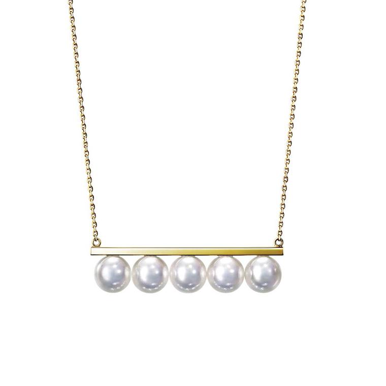 Tasaki Balance Akoya pearl and gold necklace