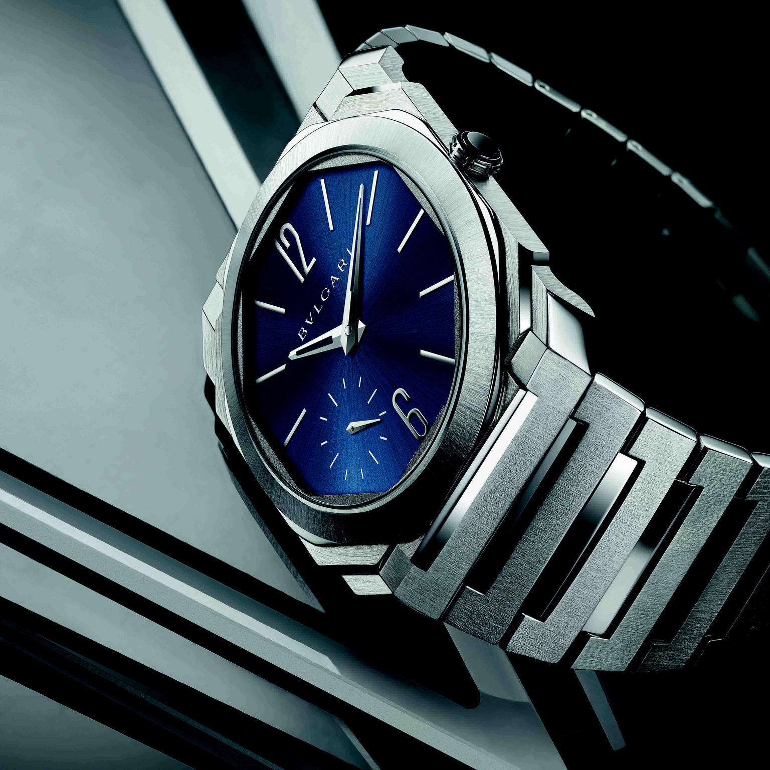 Octo Finissimo Automatic Satin-Polished Steel side view