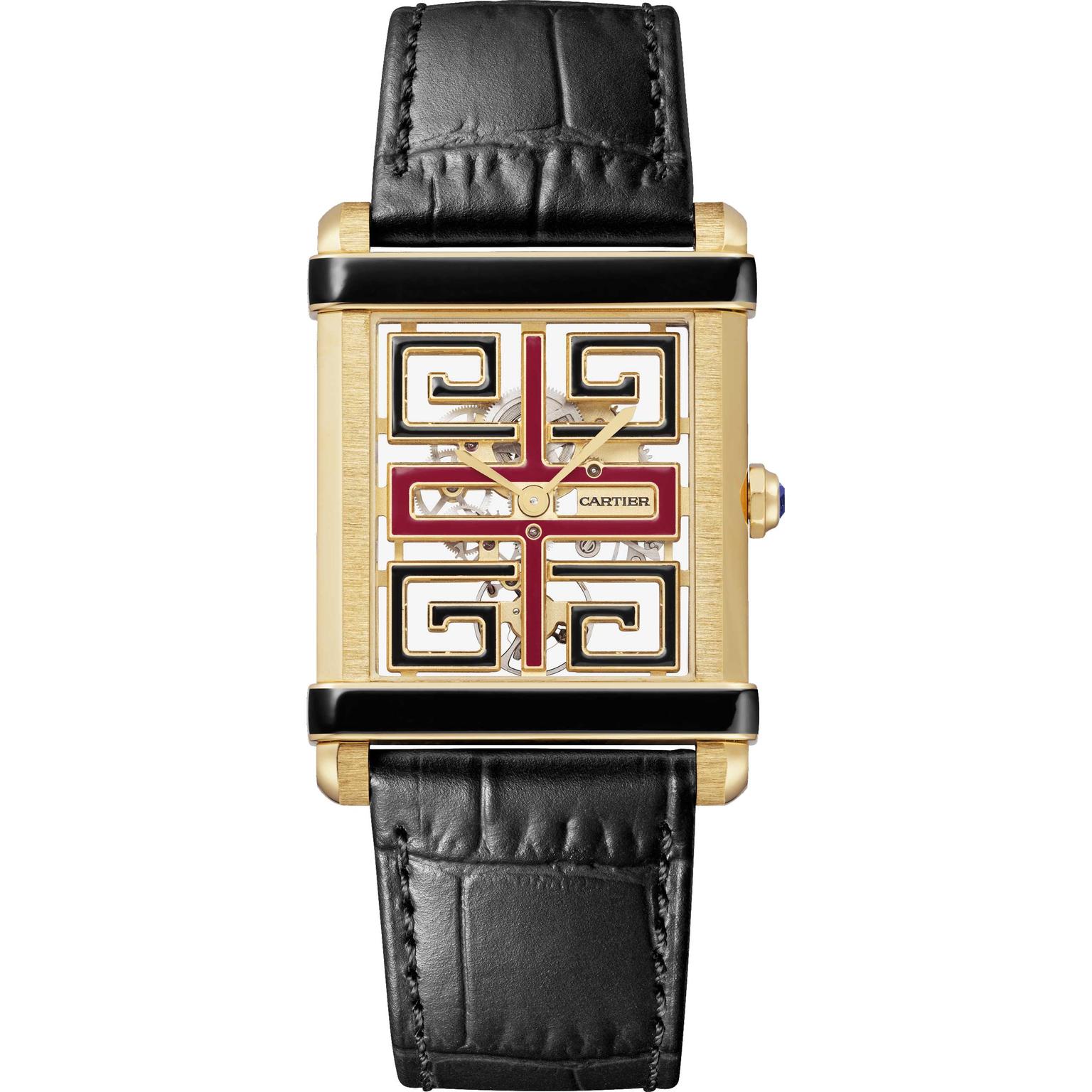 Cartier Privé Chinese inspired Tank watch set 
