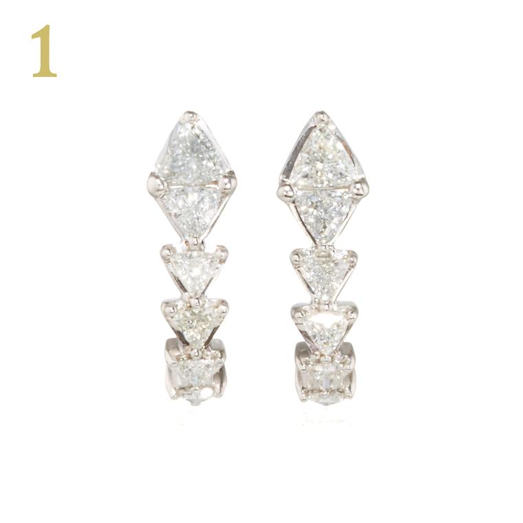 Ara Vartanian white gold earrings with white diamonds