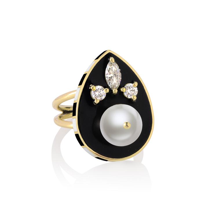 Holly Dyment Pearl Black ring
