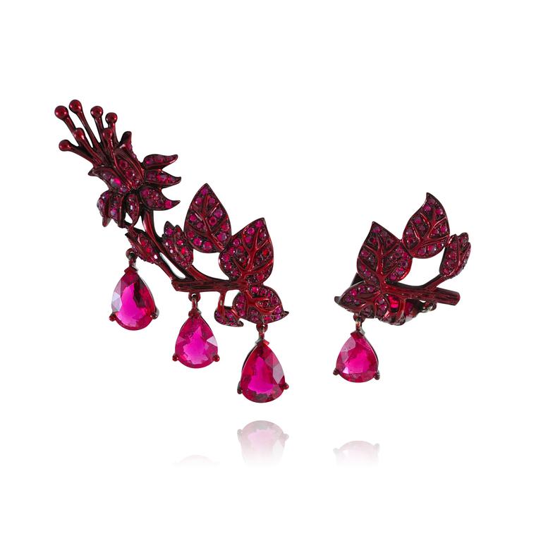 Lydia Courteille Scarlet Empress earrings