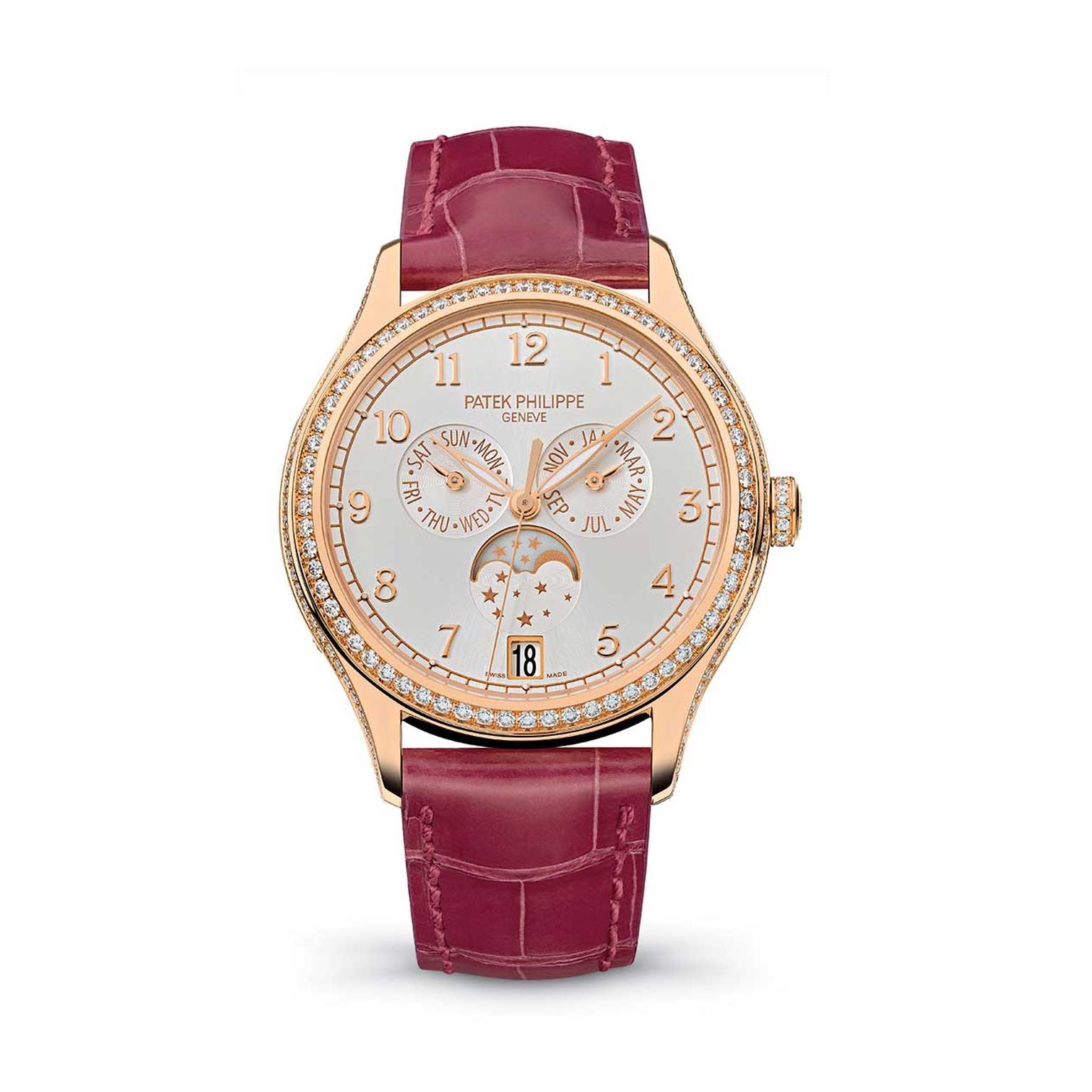 Patek Philippe Annual Calendar rose gold with pink strap
