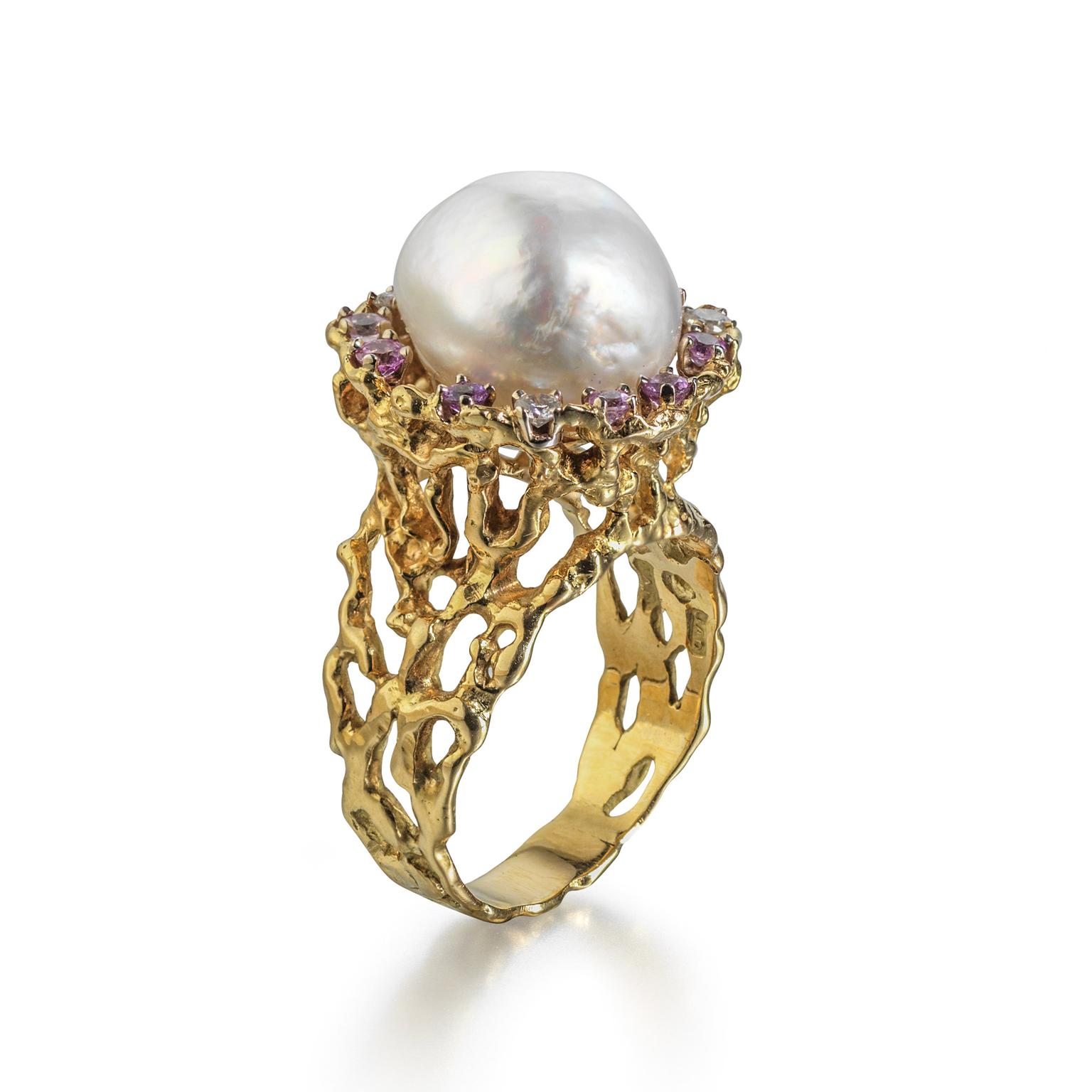 John Donald baroque South Sea pearl ring