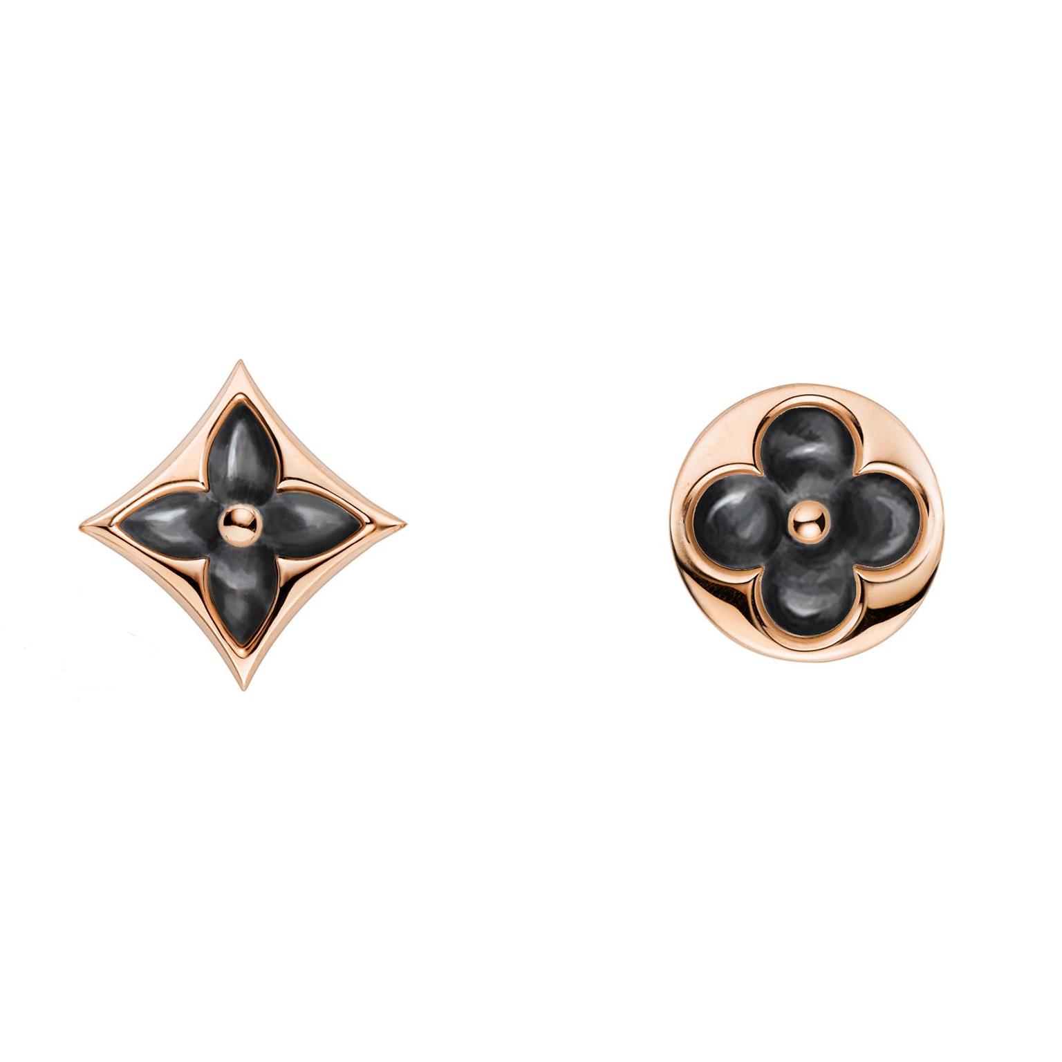 Louis Vuitton Blossom grey mother-of-pearl earrings