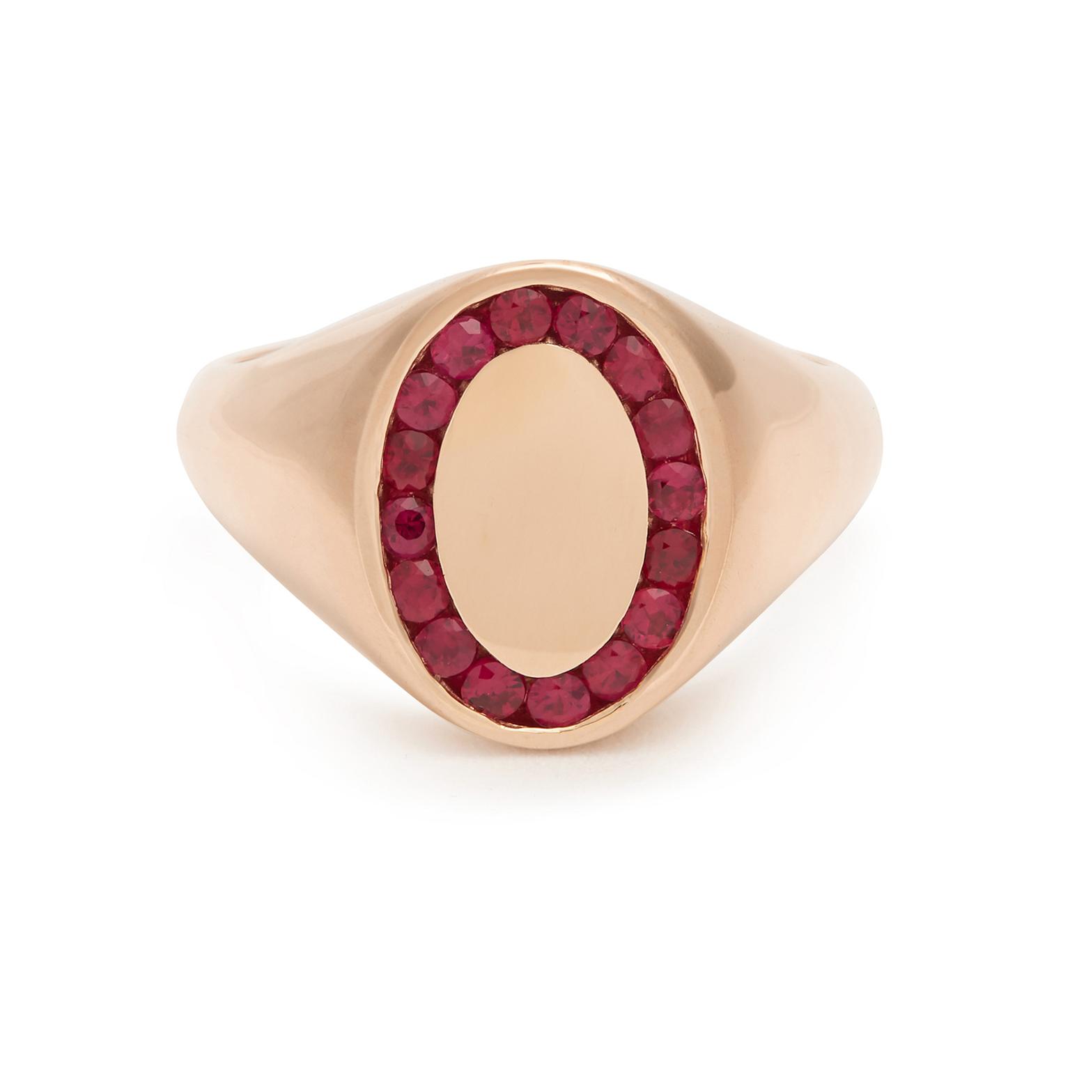 Jessica Biales Candy ruby signet ring