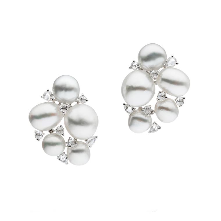 Autore pearl and diamond earrings