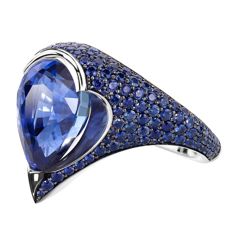 Sapphire Shield Ring (2)