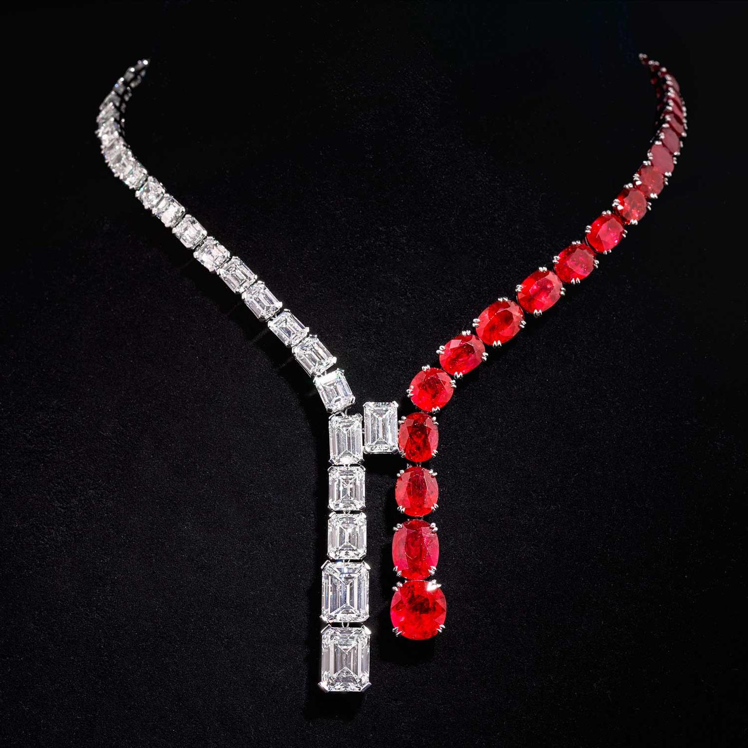Jahan ruby and diamond necklace