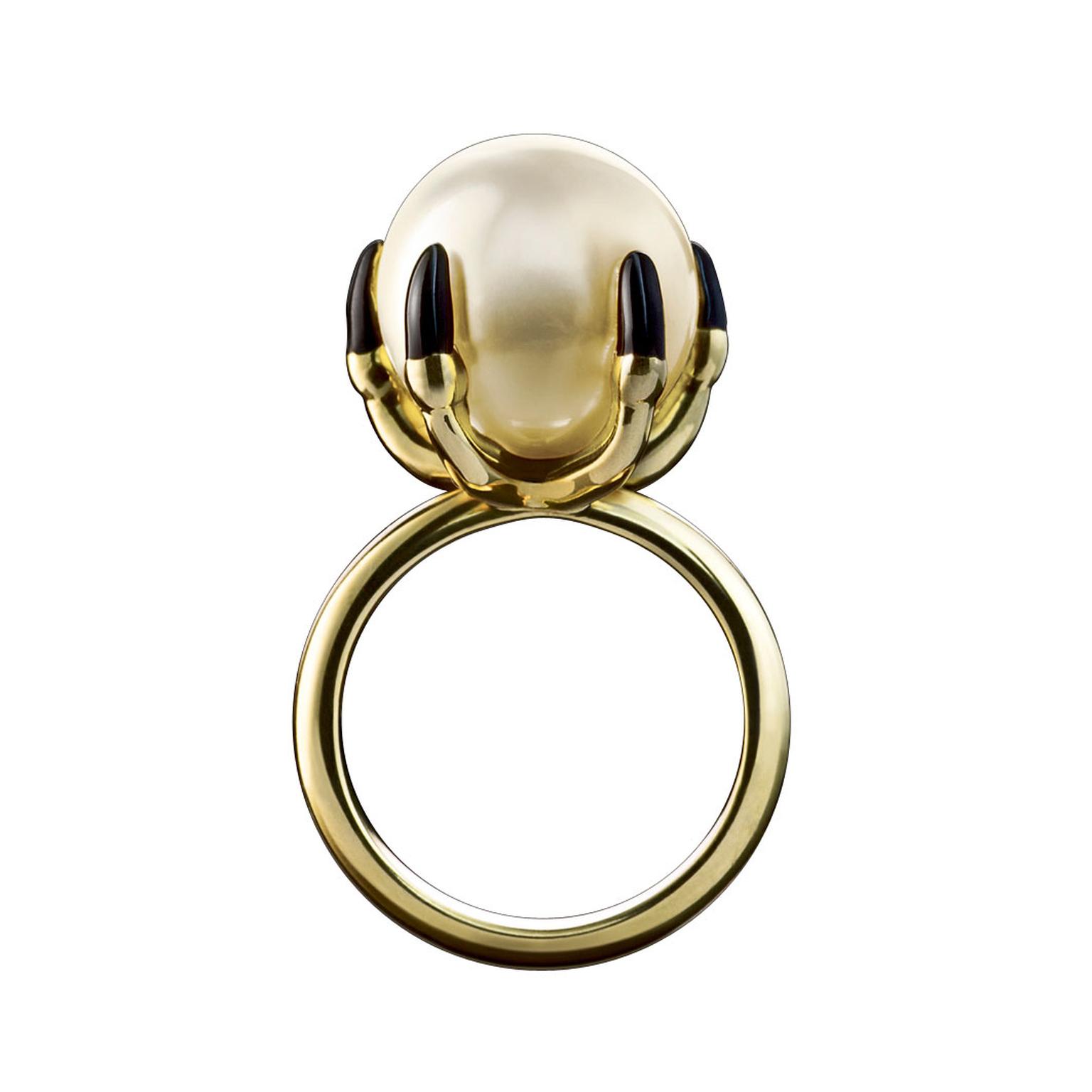 Solange Azagury-Partridge Ball Crusher pearl ring