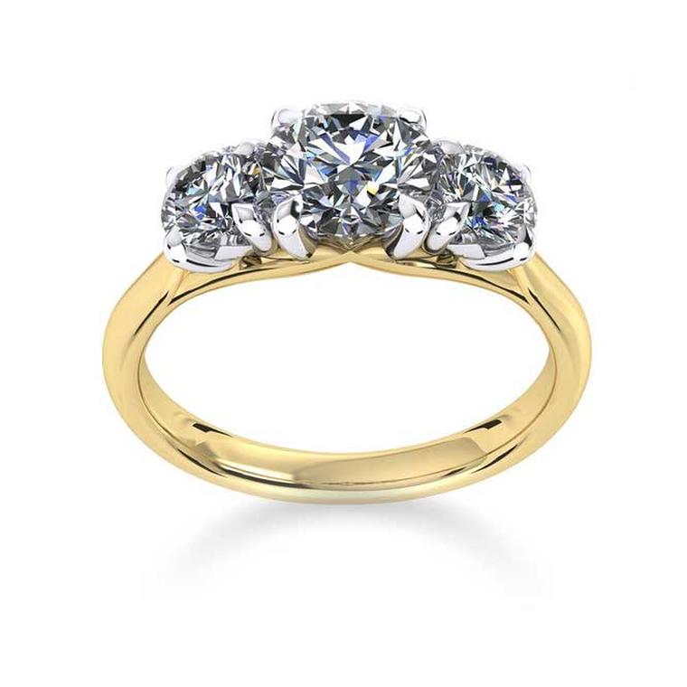 Mappin & Webb Ena Harkness three stone engagement ring