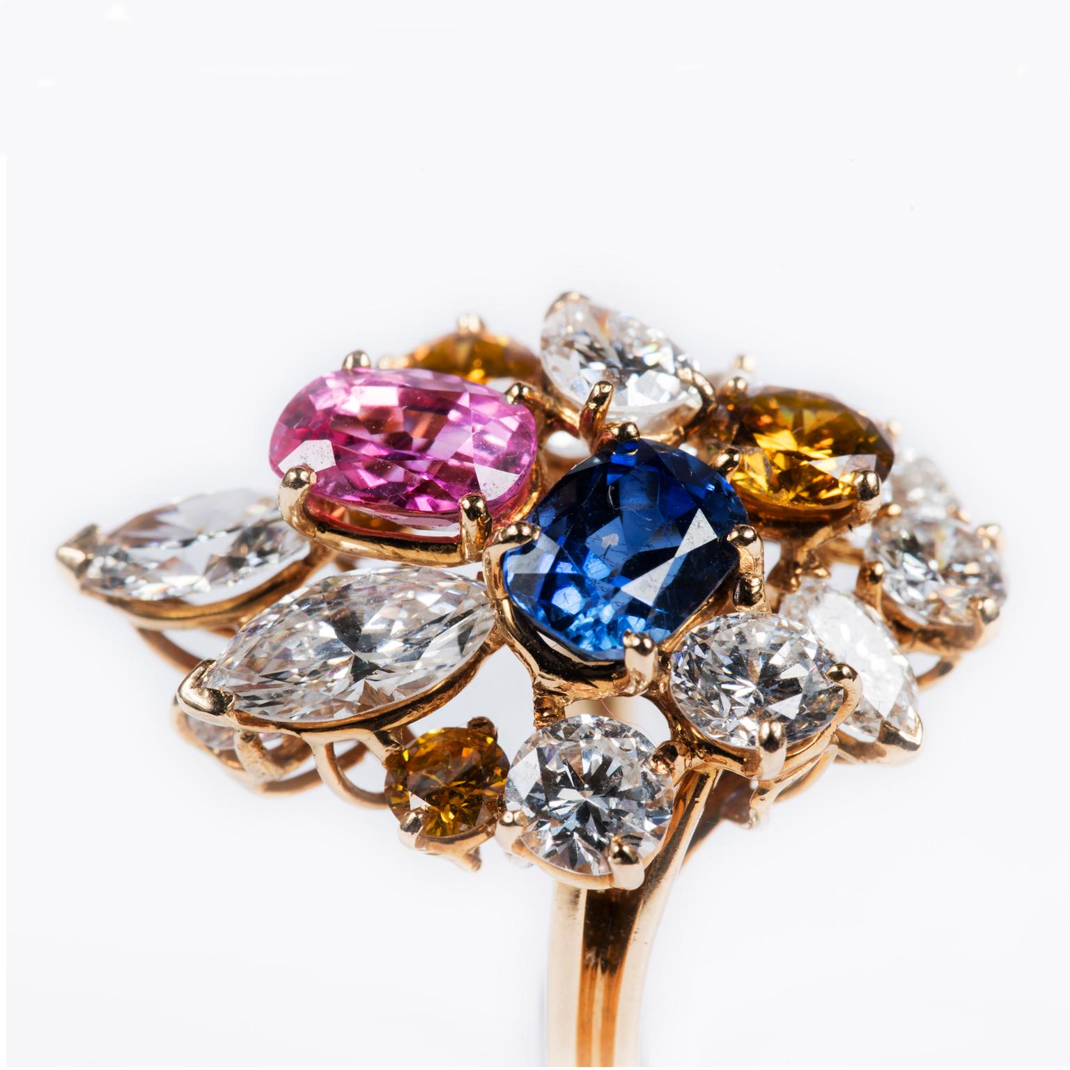 Oscar Heyman sapphire and diamond ring