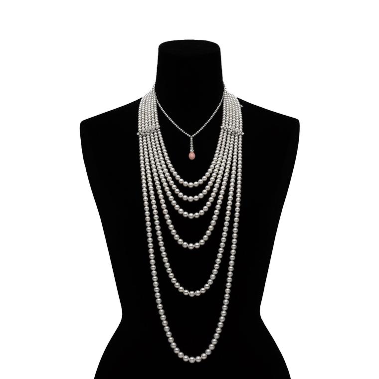 Mikimoto Duet Akoya conch pearl necklace