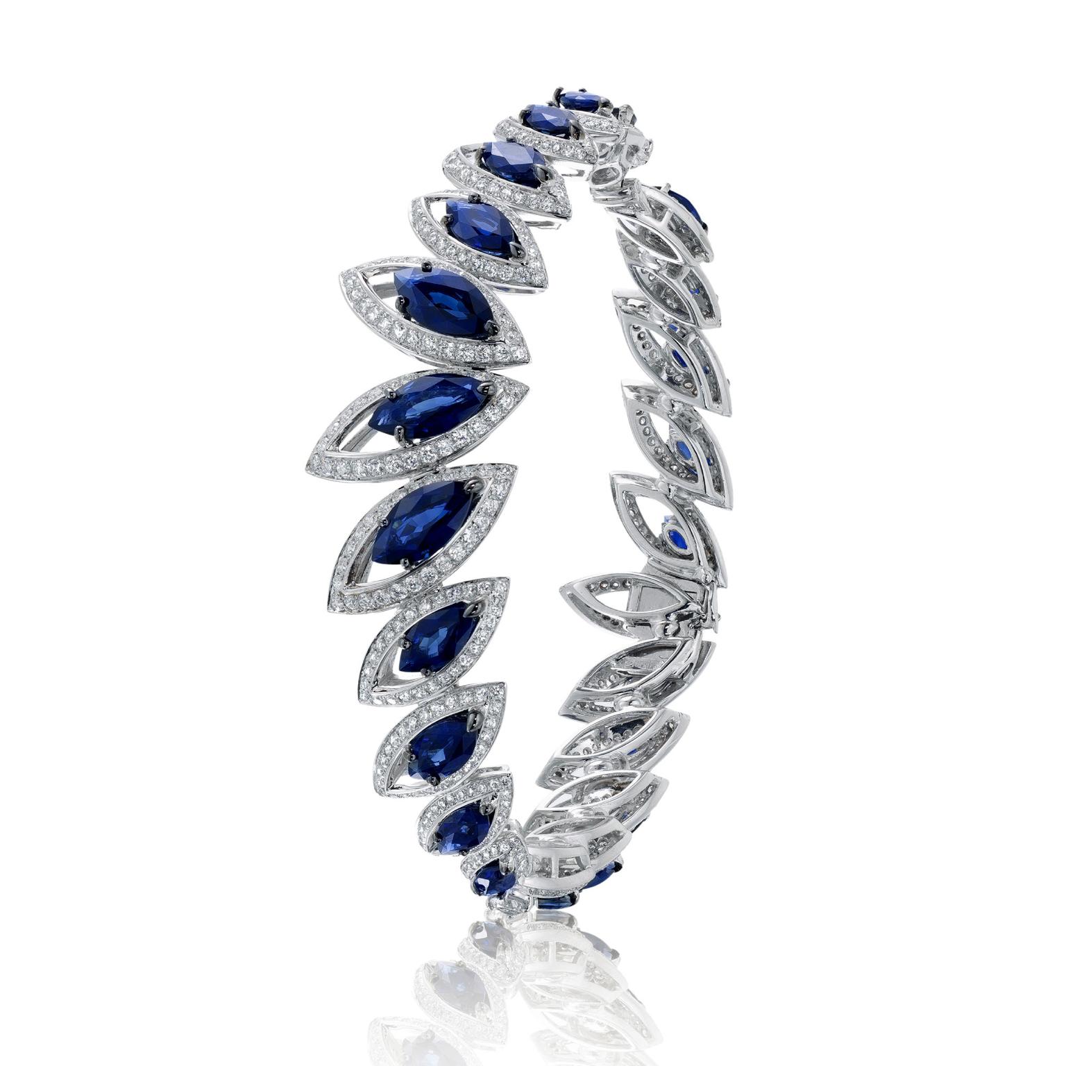 Niquesa marquise-cut blue sapphire bracelet
