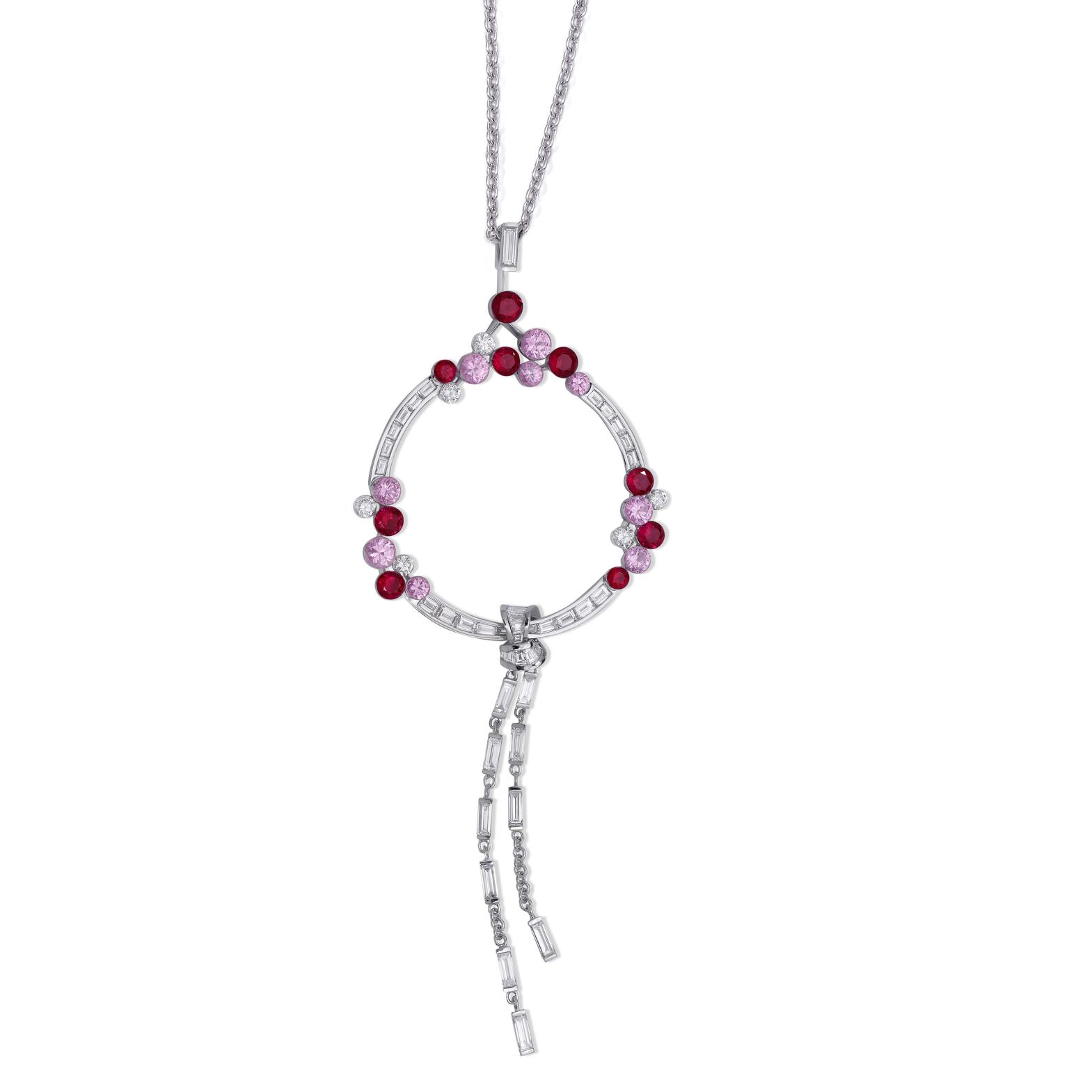 Stenzhorn Una diamond ruby and pink sapphire necklace