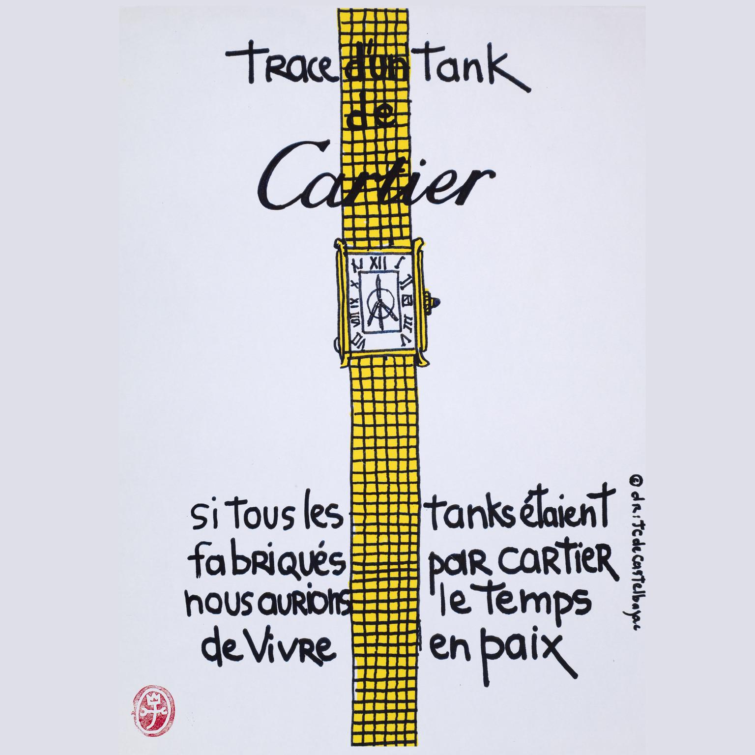 Cartier Tank poster by Jean-Charles, marquis de Castebajac