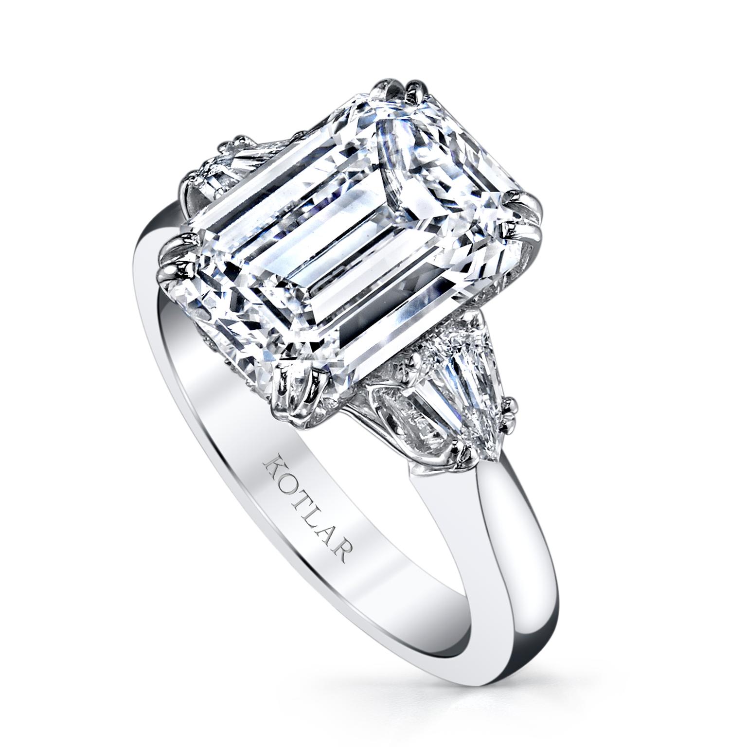 Harry Kotlar emerald-cut engagement ring
