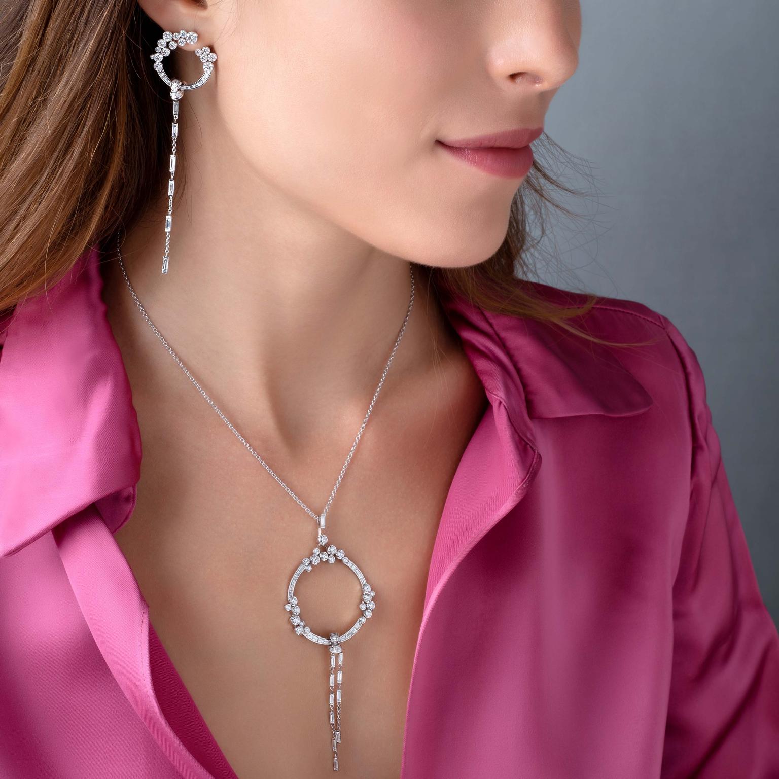 STENZHORN UNA diamond necklace earring