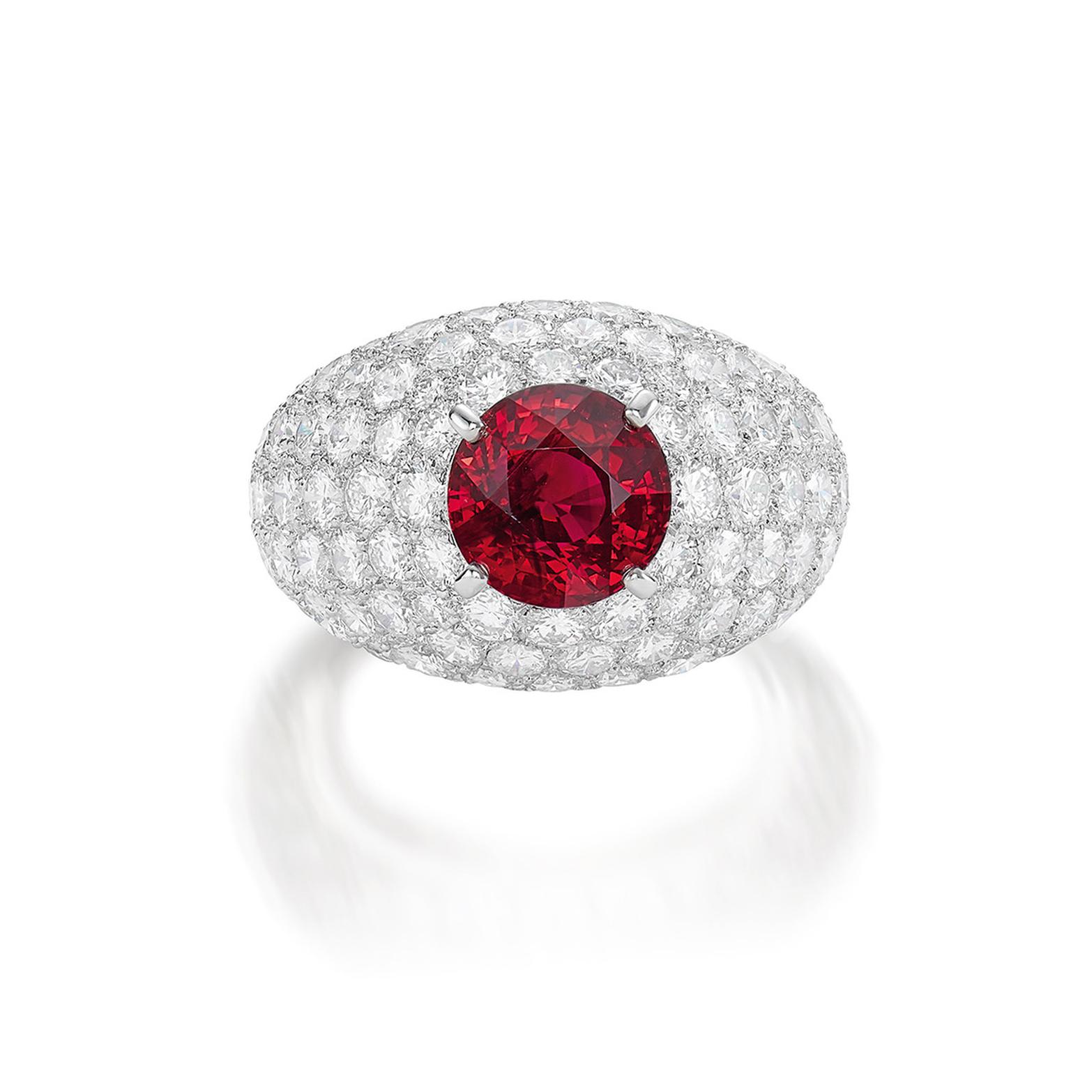 Lot 598 - Ruby ring by Cartier- Phillips Auction 5 June 2021