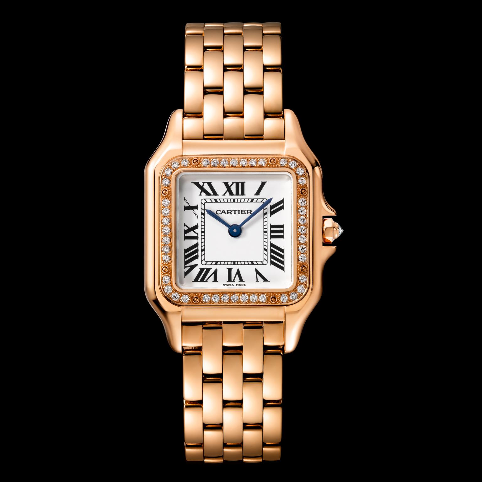 Medium size Panthère de Cartier watch in rose gold
