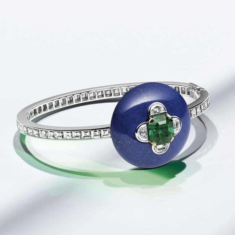 Louis Vuitton Riders of the Knights lapis lazuli diamond and emerald bracelet