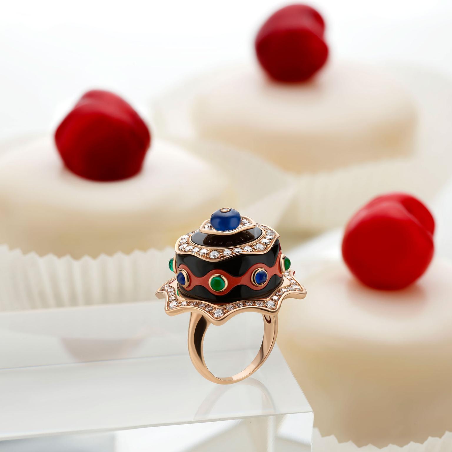 Bulgari Festa Chocolate Cake high jewellery ring