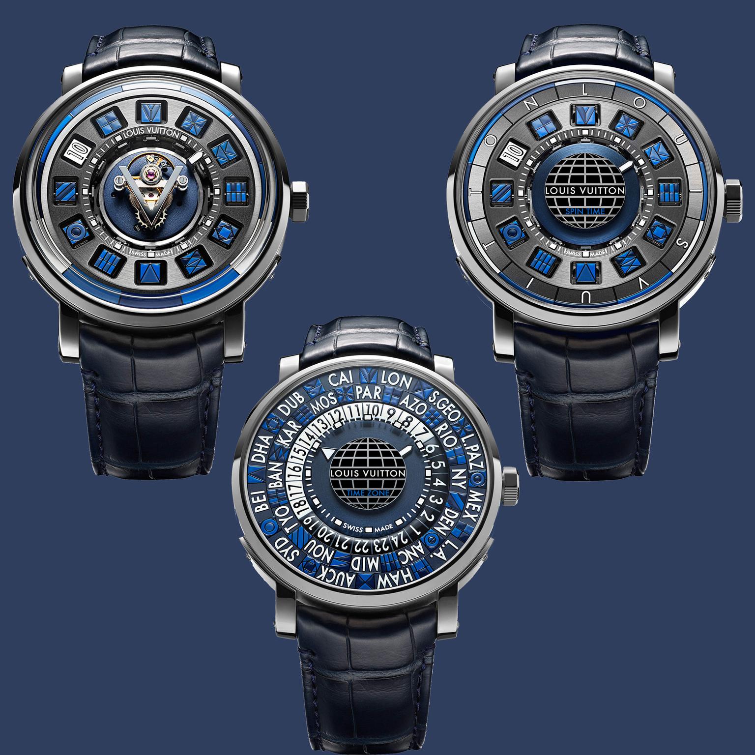 Escale Spin Time Tourbillon Central Blue watch | Louis Vuitton | The Jewellery Editor