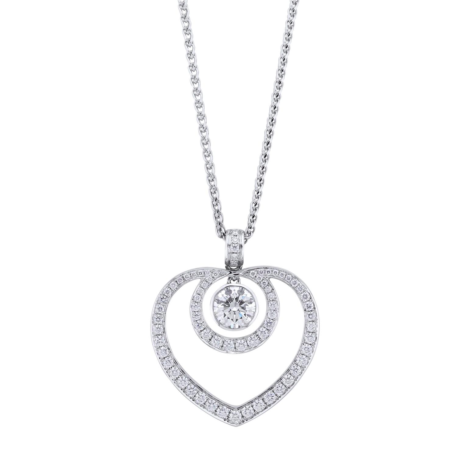 Boodles Sophie pendant necklace in platinum and diamond