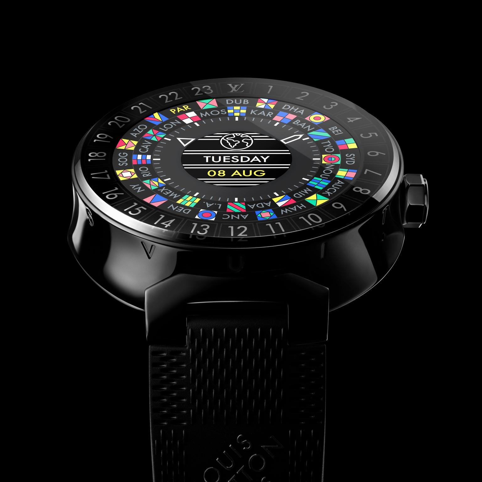 Tambour Horizon Black watch | Louis Vuitton | The Jewellery Editor