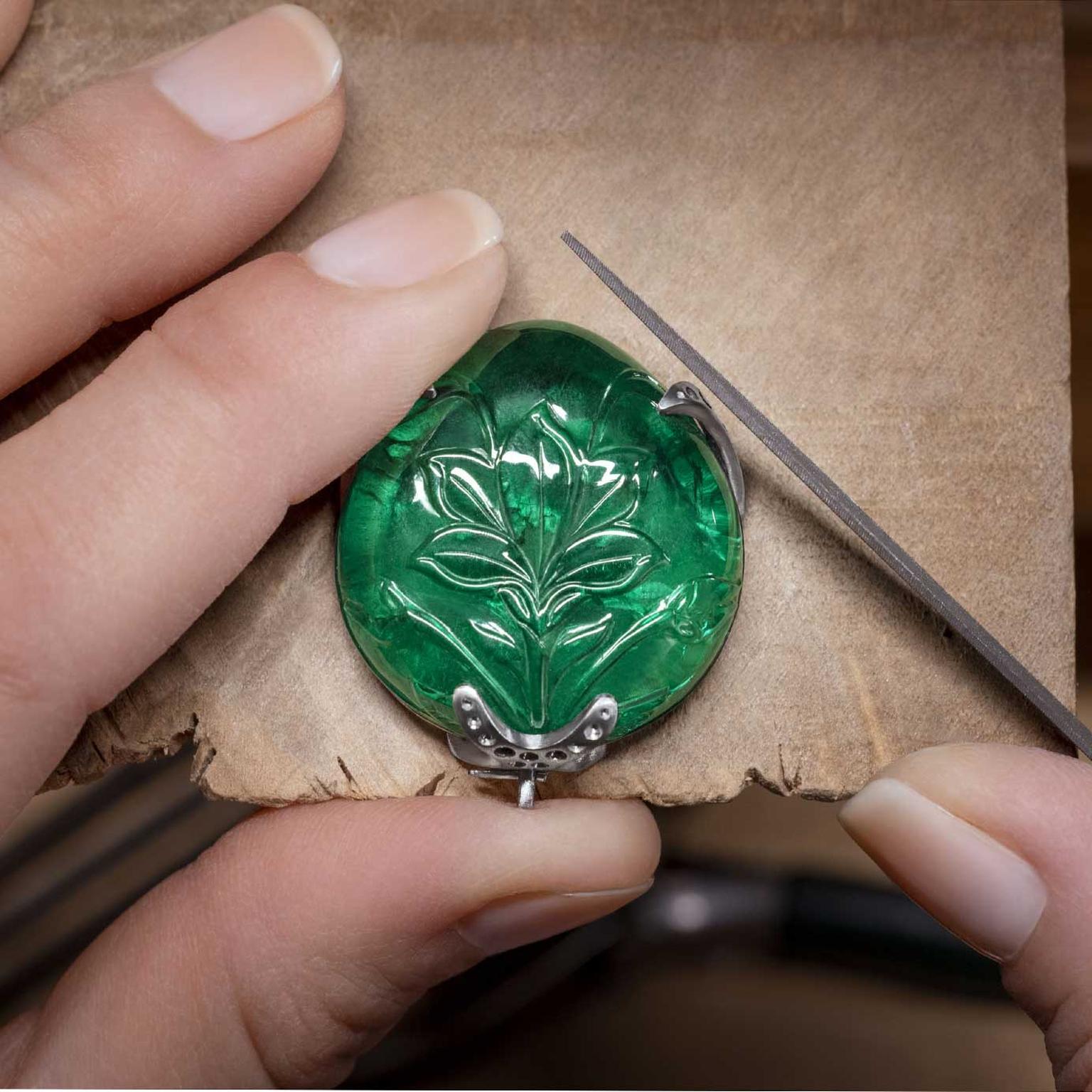 Emerald from Bulgari's Emerald Garden tiara