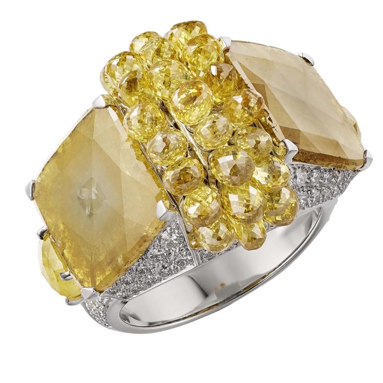 Cartier Magnitude Yuma ring with yellow diamonds
