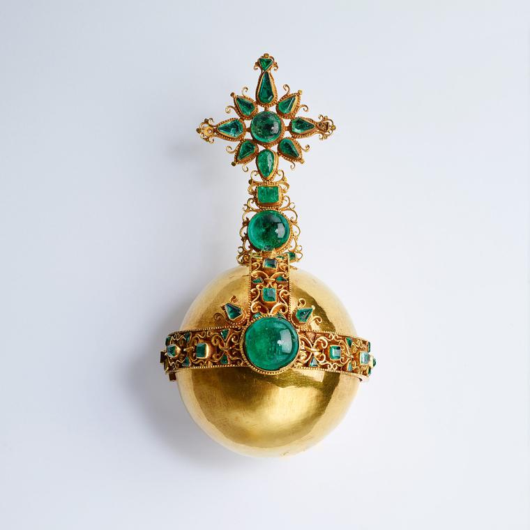 Royal Orb with Muzo Colombian emeralds